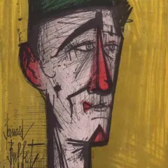 Bernard Buffet, JoJo The clown Original Lithograph 1968