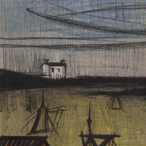 Bernard Buffet, Landscape 2, original Lithograph 1967