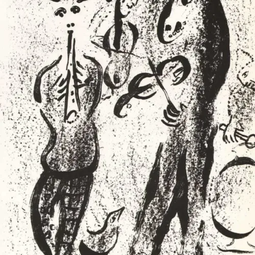 963 Marc Chagall Original lithograph Inerant players