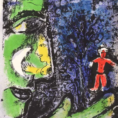 Chagall Lithograph vol 1, Le profile et l'enfant rouge