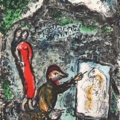 Chagall "Near St. Jeannet" Original Lithograph 1972