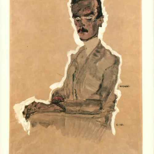 Schiele Lithograph 7 Portrait of Eduard Seated 1968