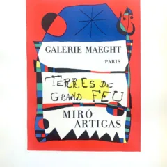 1959 Miro lithograph 53, Terre de grand feu, Art in posters