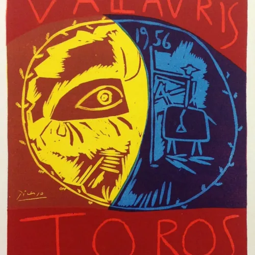 Picasso Lithograph 79, Toros Vallaris, Mourlot, 1959