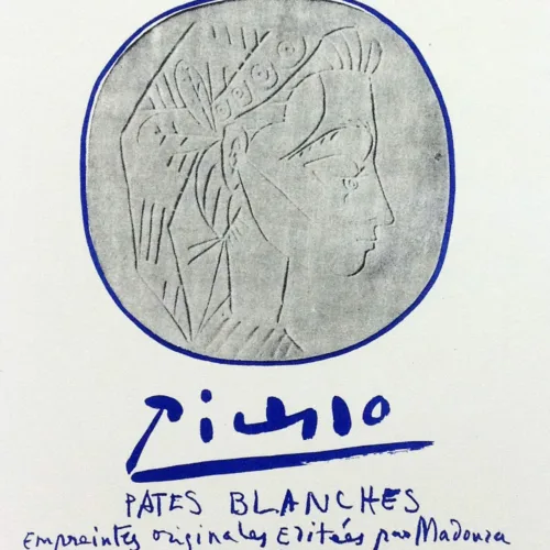 Picasso Lithograph 86, Pates Blanches Cannes, 1959