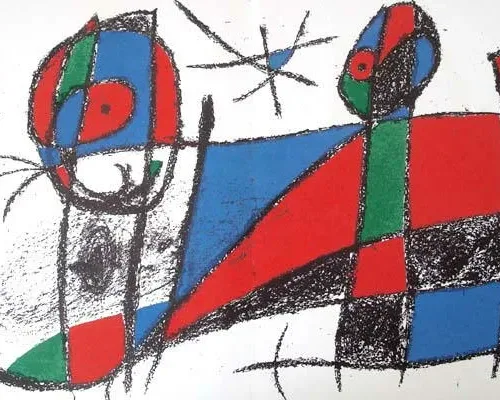 Joan Miro Original Lithograph V2-6d, Mourlot 1975