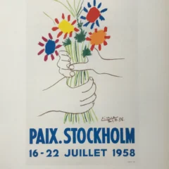 Picasso Lithograph 89, Paix Stockholm, Art in posters