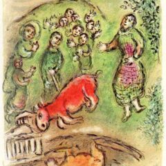 1989 Chagall Lithograph V1 Odyssee Sacrifice at Athenea