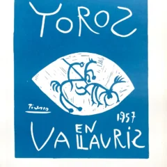 Picasso lithograph, Toros en Vallauris