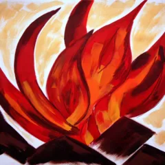 Absi Grace Fire Oil Painting on Arches Paper