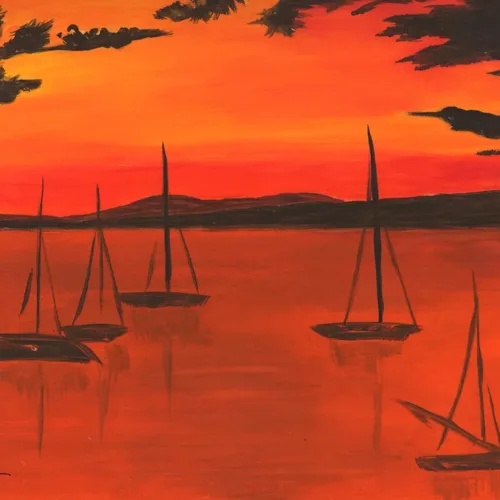 Absi Grace Sunset, Oil Painting on Paper