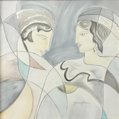 Grace Absi The Couple 2001 Oil Painting on Canvas