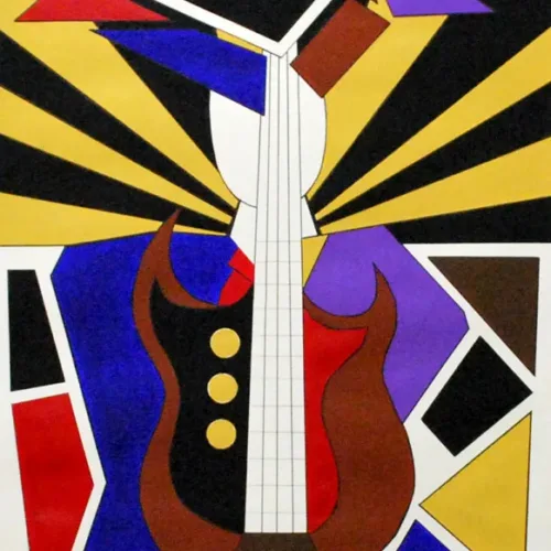 Absi Grace The Musiciens 2013 Acrylic Painting on Arches paper