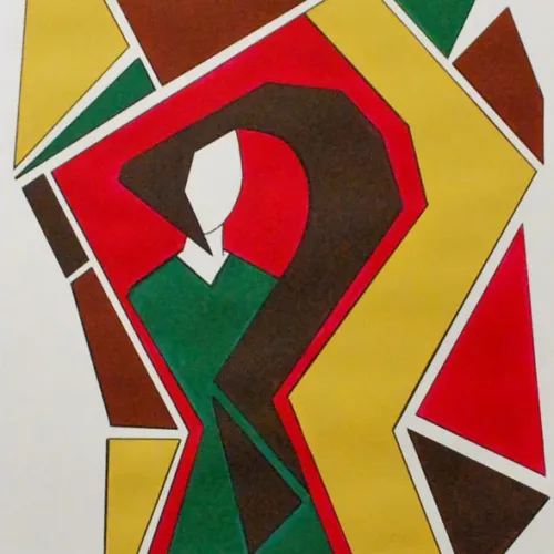 Grace Absi Question Mark Acrylic 2014 Painting on arches paper