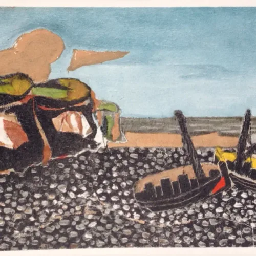 Braque "Les Barques bleues" Lithograph printed 1968