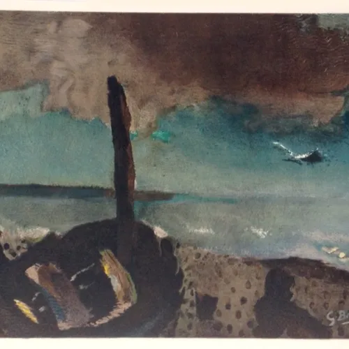 Braque Lithograph "Marine a la Mouette" printed 1968