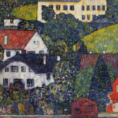 Klimt, Houses on Unterach, Limited Edition Giclee