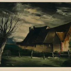 Vlaminck Lithograph 23, House folle 1958