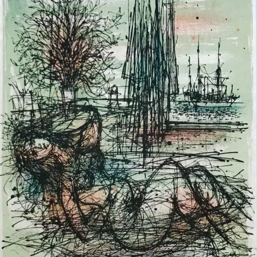 Jean Carzou Original Lithograph 8, Mourlot 1962