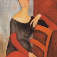 Modigliani giclee print Hebuterne on a red chair