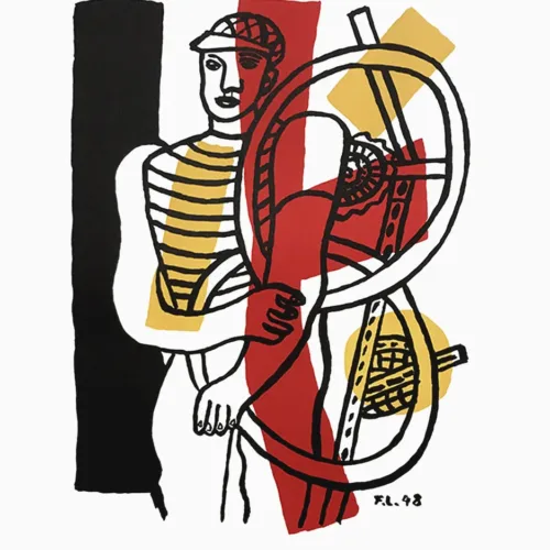 Fernand Leger Lithograph Le Cycliste by Maeght