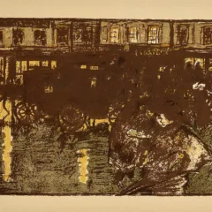 Bonnard Lithograph 127, Rue Le soir sous la pluie 1952