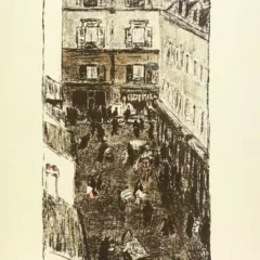 Bonnard Lithograph 131, Coin de rue vue d'en haut