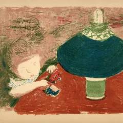 Bonnard Lithograph 83, L'enfant a la lampe 1952