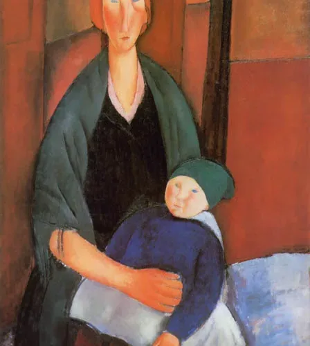 Modigliani seated woman with child, Ltd Edition