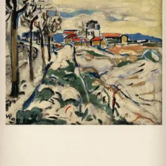 Vlaminck Lithograph 13, Hills at Chatou 1958