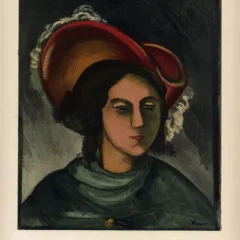 Vlaminck Lithograph 19, Portrait of Madelaine