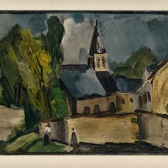 Vlaminck Lithograph 21, The brezolles road 1958