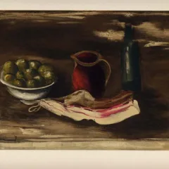 Vlaminck Lithograph 21, Still life with bacon