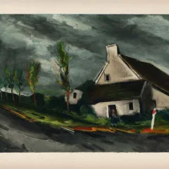 Vlaminck Lithograph 37, Near Beaumont sur Sarthe