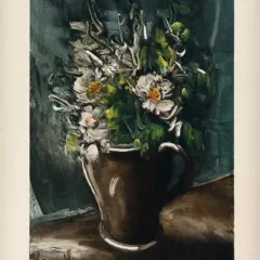 Vlaminck Lithograph 39, Flowers in stoneware jug