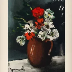 Vlaminck Lithograph 40, Anemones 1958