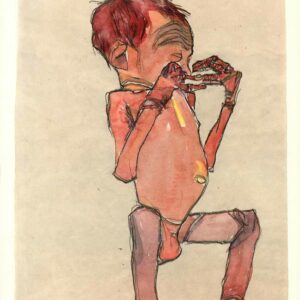 Egon Schiele Lithograph 3 New born 1968