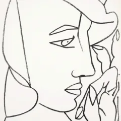 Francoise Gilot Lithograph 1,0 Woman from profile 1951