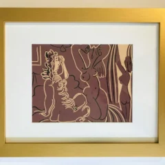 Framed Picasso Linocut Three Women, XXe Siecle 1978