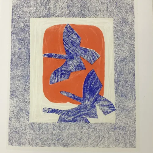 Braque Lithograph p149, Oiseau en vol 1963