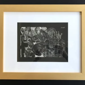 Framed Pablo Picasso Erotic Gravures 1 dated 3/8/1968