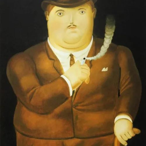 Fernando Botero (after) Man Smoking 1983