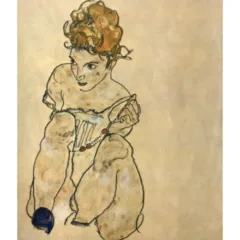 1981 Egon Schiele 34 Erotic Drawings Seated Woman