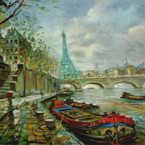 Francois Dubois Sur Le Seine Signed & numbered Giclee