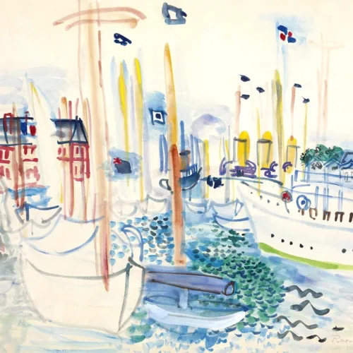 Raoul Dufy Bateaux dans le bassin de Deauville Giclee Ltd Edition