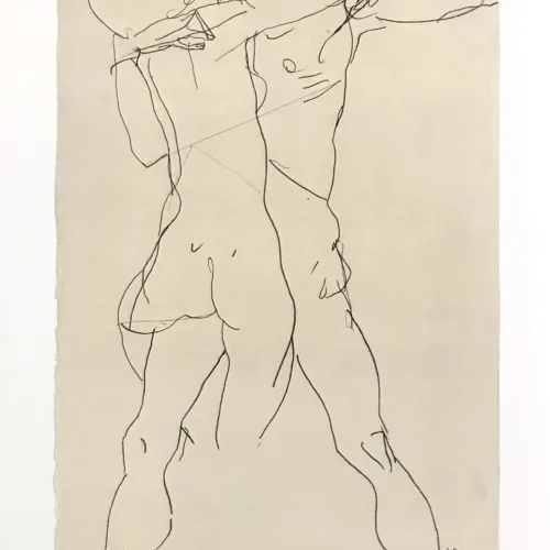 1981 Egon Schiele 39 Erotic Drawing Pair