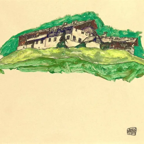 Egon Schiele Mountain Landscape Giclee Limited Edition