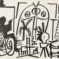 Picasso Sketchbook Carnet de la Californie Lithograph 14 dated 1/11/1955