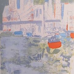 Paul Guiramand Original Lithograph New York Mourlot press 1964