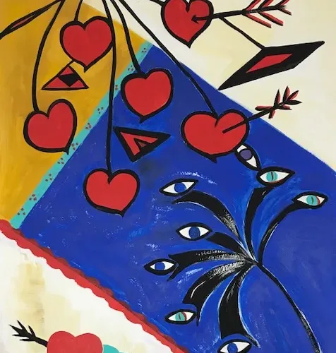 Grace Absi Broken Hearts 2011 Acrylic Painting on Arches Paper 